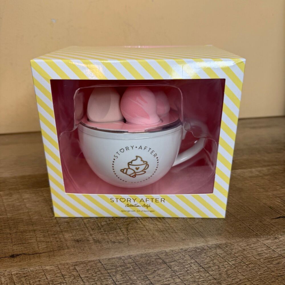 Claire's Story After Collection Cafรฉ pink sponge gift set